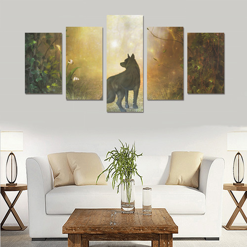 Teh lonely wolf Canvas Print Sets C (No Frame)