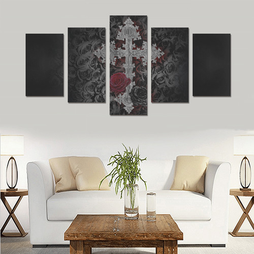 Gothic Cross Canvas Print Sets C (No Frame)