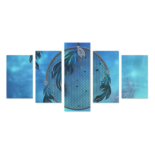 Dreamcatcher, blue colors Canvas Print Sets C (No Frame)