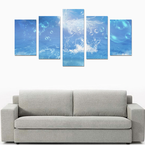 The water bird over the sea Canvas Print Sets C (No Frame)