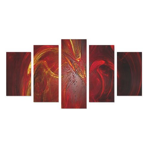 Red Firebird Phoenix Canvas Print Sets A (No Frame)