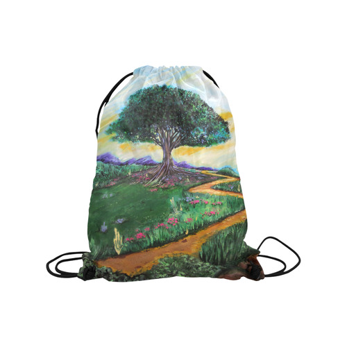 Tree Of Imagination Medium Drawstring Bag Model 1604 (Twin Sides) 13.8"(W) * 18.1"(H)