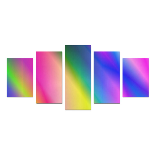 rainbow streaks 3 Canvas Print Sets D (No Frame)