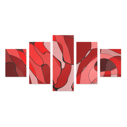 red abstract 4e4 Canvas Print Sets B (No Frame)