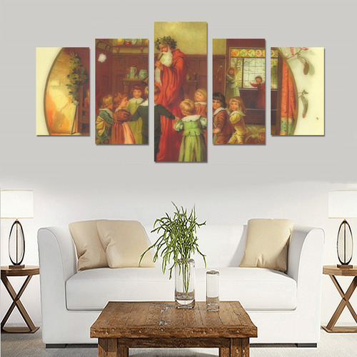 Father Christmas and the Circle of Love Canvas Print Sets C (No Frame)