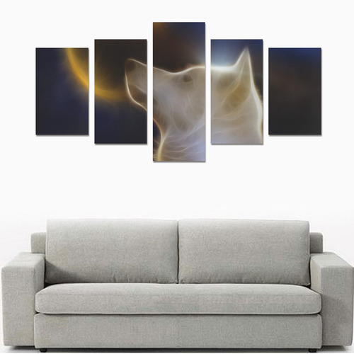 White Wolf Canvas Print Sets C (No Frame)