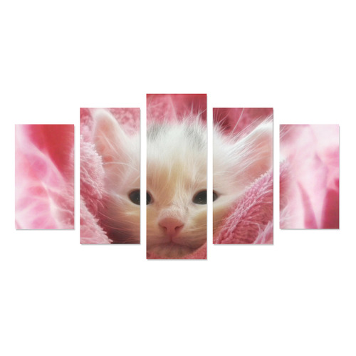 Kitty Loves Pink Canvas Print Sets A (No Frame)