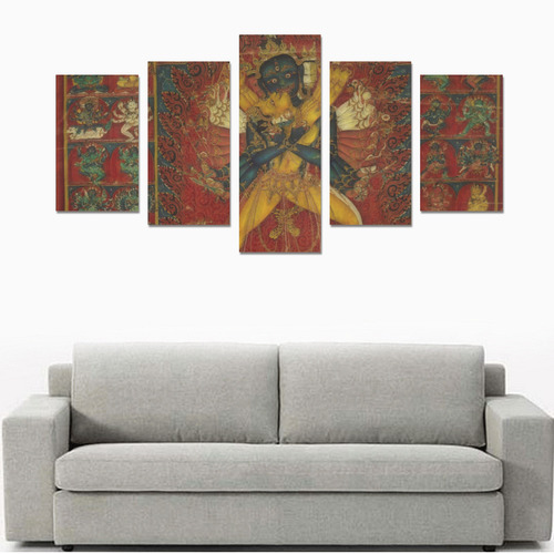 Buddhist Deity Kalachakra Canvas Print Sets C (No Frame)