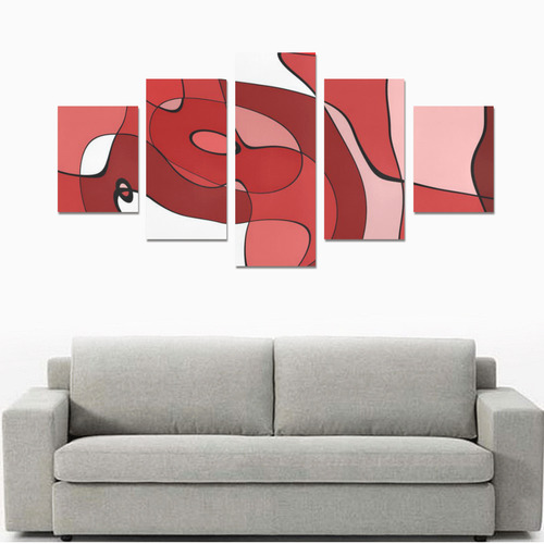 red abstract 2 Canvas Print Sets B (No Frame)