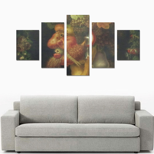 Awesome Painting Autum  from Guiseppe Arcimboldo Canvas Print Sets B (No Frame)
