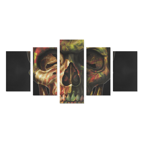 Gothic Skull of Roses Canvas Print Sets C (No Frame)