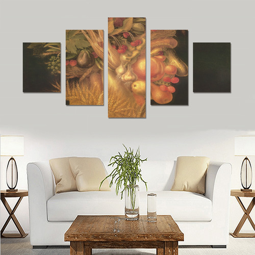 Awesome Painting Summer from Guiseppe Arcimboldo Canvas Print Sets B (No Frame)
