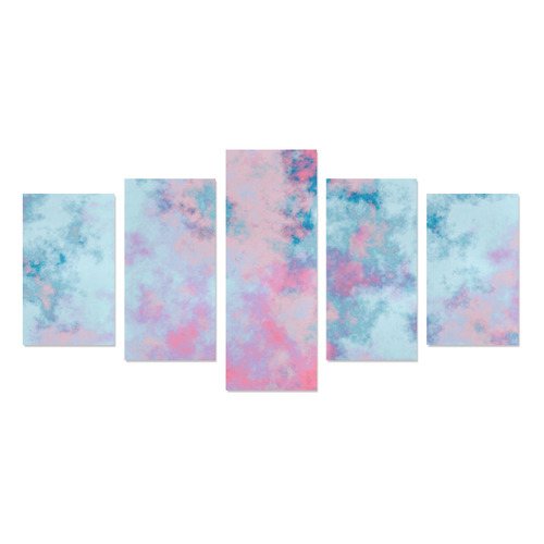 pink and blue clouds Canvas Print Sets C (No Frame)