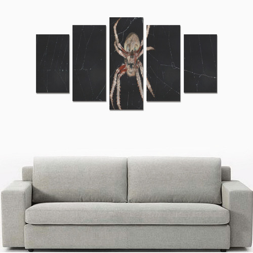 Creepy Living Skull Spider Canvas Print Sets A (No Frame)