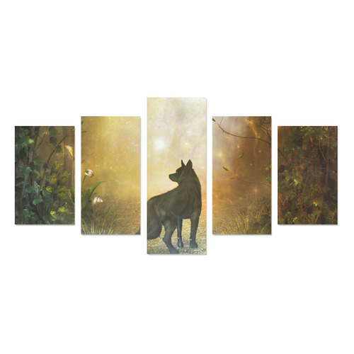 Teh lonely wolf Canvas Print Sets C (No Frame)