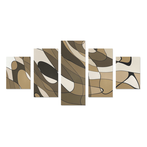 brown abstract 2 Canvas Print Sets B (No Frame)