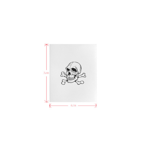 Skull 816 white (Halloween) Logo for Men&Kids Clothes (4cm X 5cm)