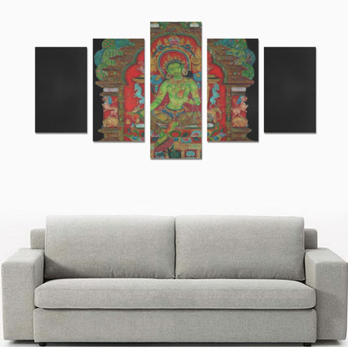 Green Tara from Tibetan Buddhism Canvas Print Sets C (No Frame)