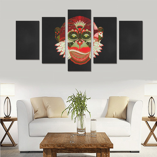 Monkey Sugar Skull Canvas Print Sets C (No Frame)