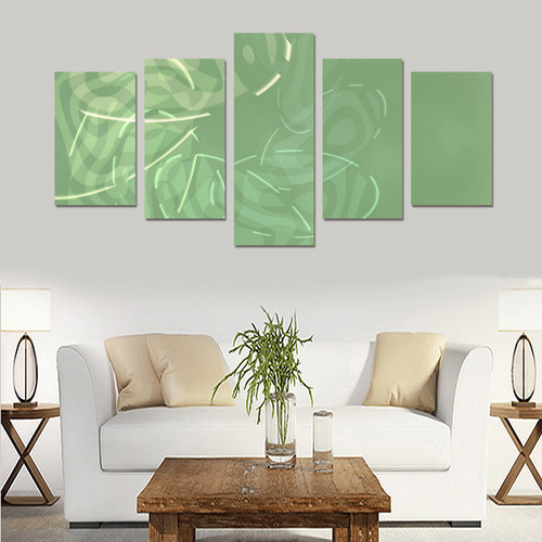 Green abstract Canvas Print Sets C (No Frame)