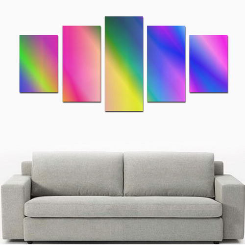 rainbow streaks 3 Canvas Print Sets D (No Frame)