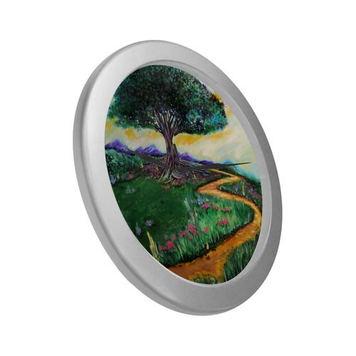 Tree Of Imagination Silver Color Wall Clock