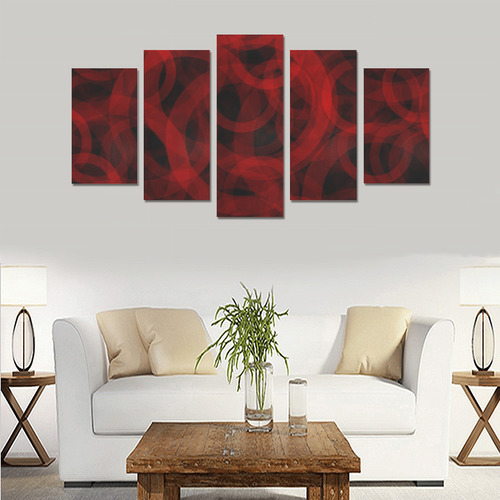 red rings Canvas Print Sets A (No Frame)