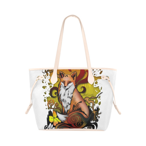 Outdoor Fox Clover Canvas Tote Bag (Model 1661)