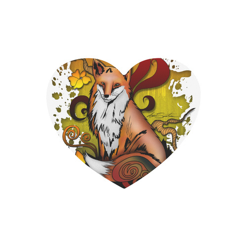 Outdoor Fox Heart-shaped Mousepad