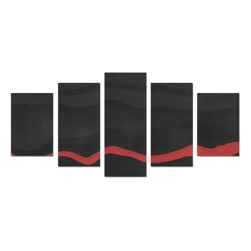 red and black Canvas Print Sets D (No Frame)