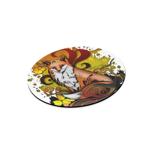 Outdoor Fox Round Mousepad