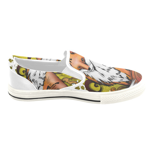 Outdoor Fox Slip-on Canvas Shoes for Kid (Model 019)