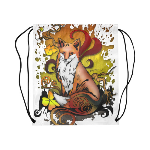 Outdoor Fox Large Drawstring Bag Model 1604 (Twin Sides)  16.5"(W) * 19.3"(H)