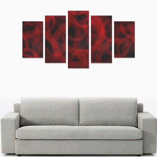 red rings Canvas Print Sets A (No Frame)