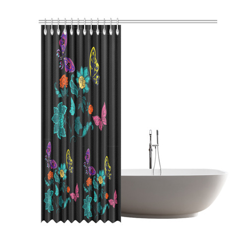 Butterfly Shower Curtain 69"x84"