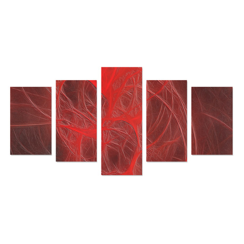 Red Fractal looks like Blood and Flesh Canvas Print Sets C (No Frame)