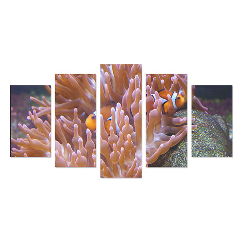 Coral And Clownfish Canvas Print Sets A (No Frame)