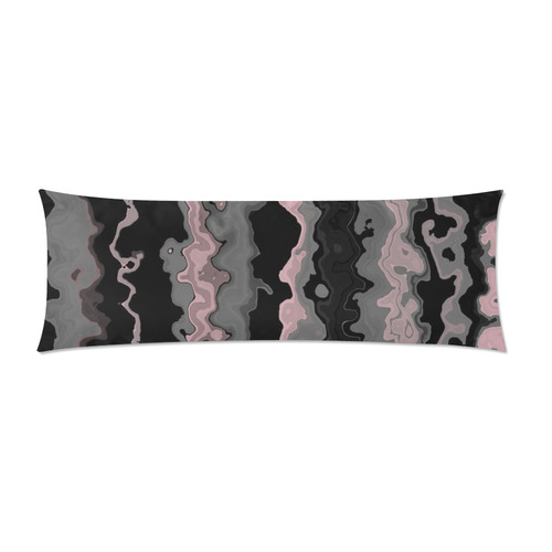 vintage pink black gray2f3nff1 Custom Zippered Pillow Case 21"x60"(Two Sides)