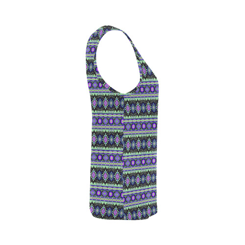 fancy tribal border pattern 17D by JamColors All Over Print Tank Top for Women (Model T43)