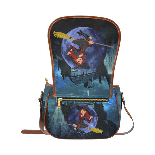 Witch and Blue Moon Saddle Bag/Large (Model 1649)