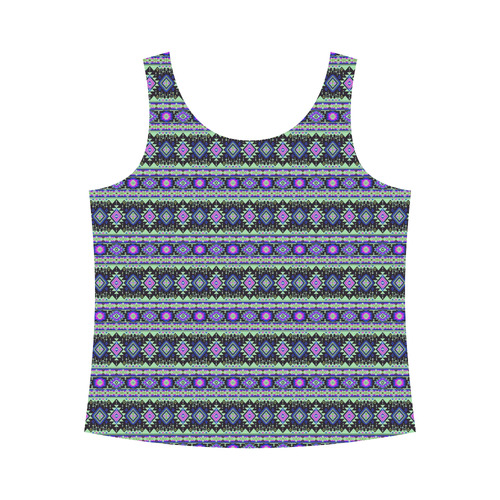 fancy tribal border pattern 17D by JamColors All Over Print Tank Top for Women (Model T43)
