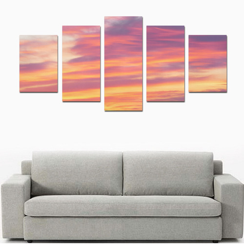 Fire in the sky photo Canvas Print Sets D (No Frame)