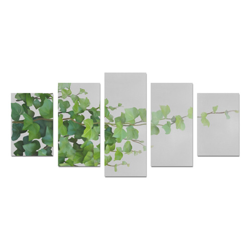 Vines, climbing plant watercolor Canvas Print Sets D (No Frame)