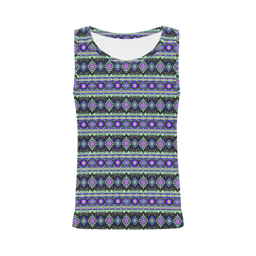 fancy tribal border pattern 17D by JamColors All Over Print Tank Top for Women (Model T43)