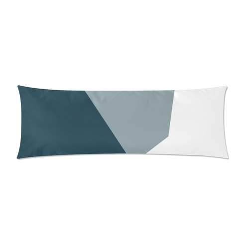 sea blue and white abstract Custom Zippered Pillow Case 21"x60"(Two Sides)