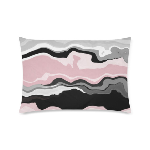 vintage pink black gray55 Custom Rectangle Pillow Case 16"x24" (one side)