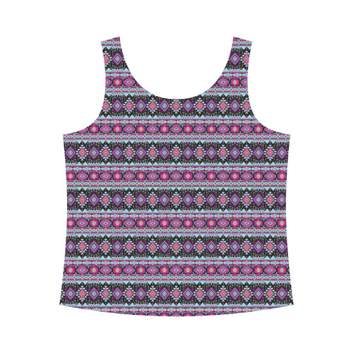 fancy tribal border pattern 17C by JamColors All Over Print Tank Top for Women (Model T43)