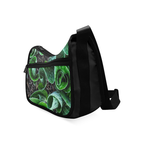 Green Leaves Floral Nature Pattern Crossbody Bags (Model 1616)