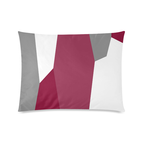 Pink white and gray abstract Custom Picture Pillow Case 20"x26" (one side)