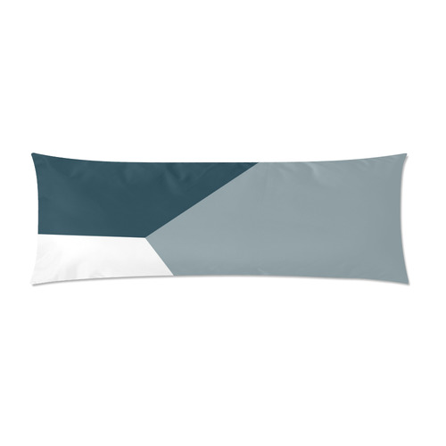 sea blue and white abstract Custom Zippered Pillow Case 21"x60"(Two Sides)